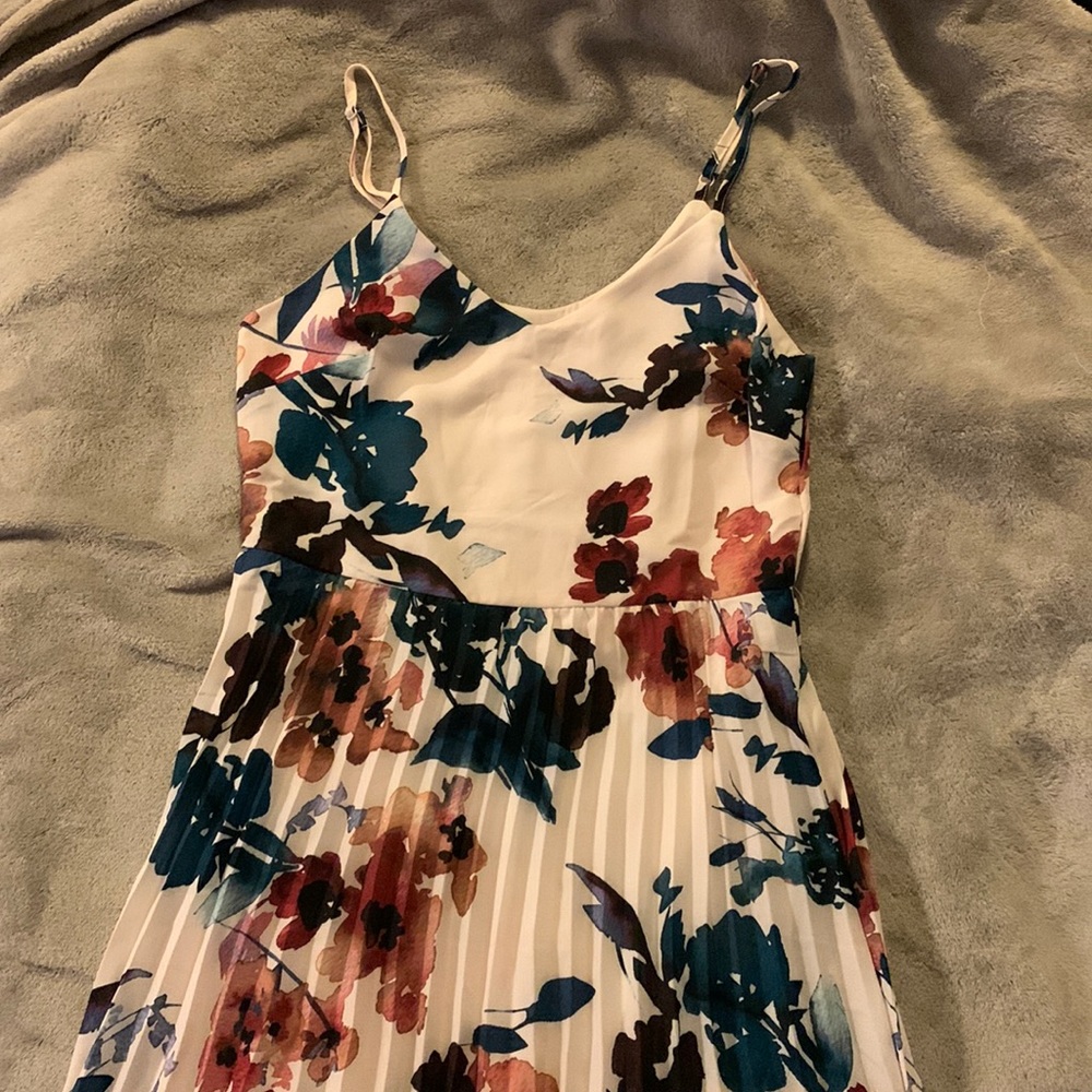 A New Day Accordion Floral Midi Dress